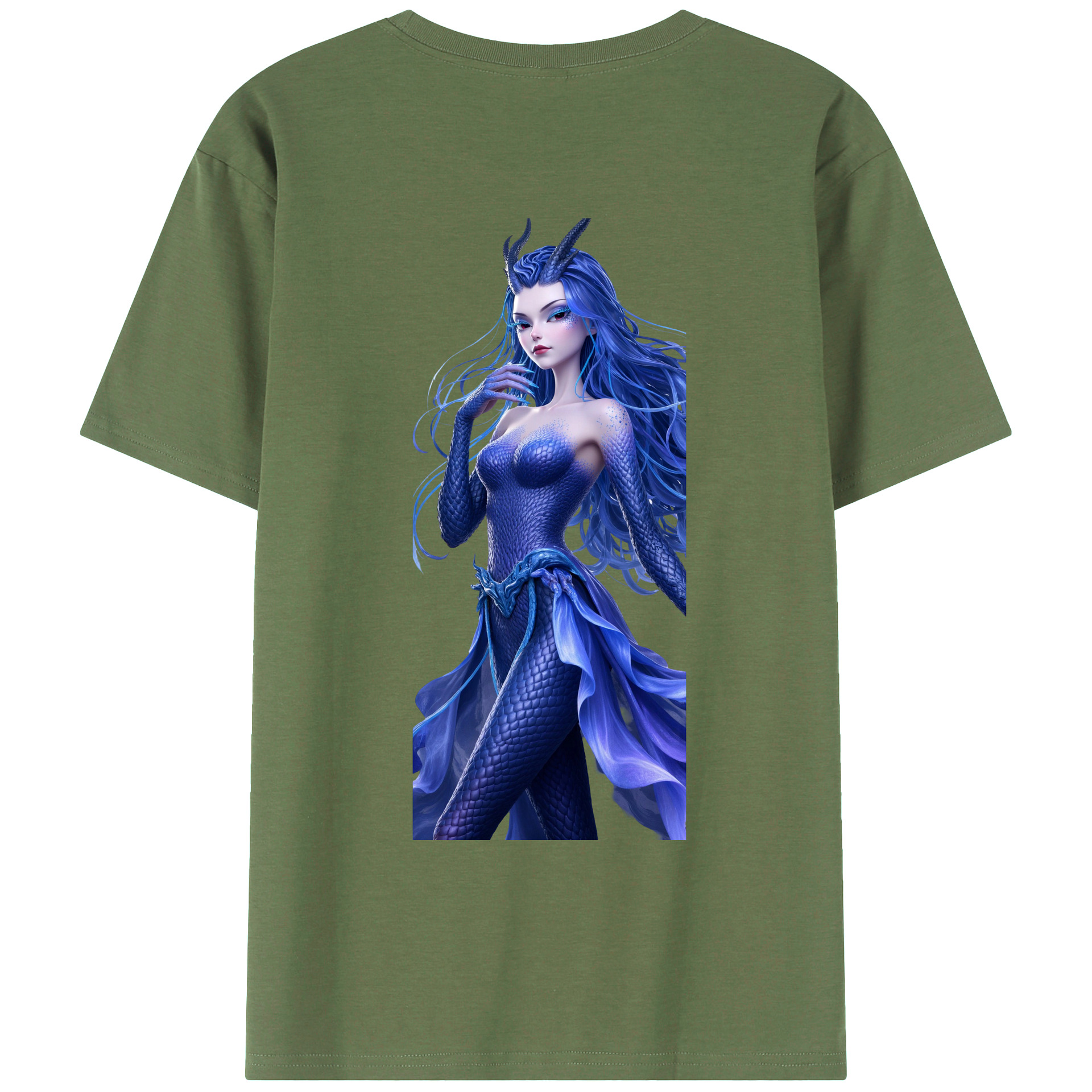 （画像用） Ne Zha 2 ナタ 魔童の大暴れ 綿100％ メンズ半袖Tシャツ（バックプリント） 通気性